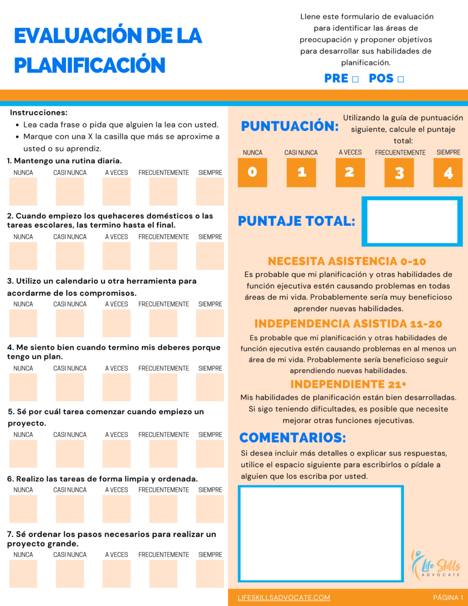 LSA Executive Functioning Assessment - Spanish (Standard)