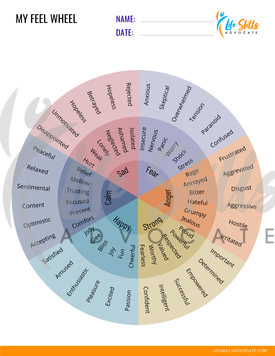 Emotions Chart For Adults The Feelings Wheel Learn To Identify And