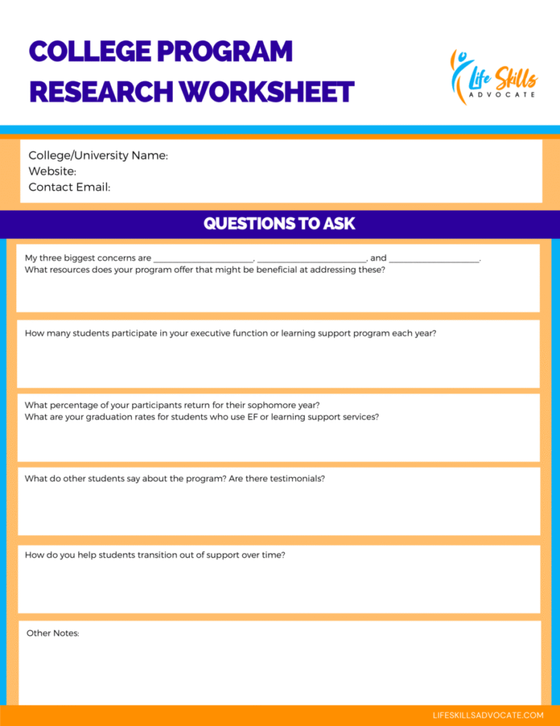 Free College Program Research Questions | Life Skills Advocate