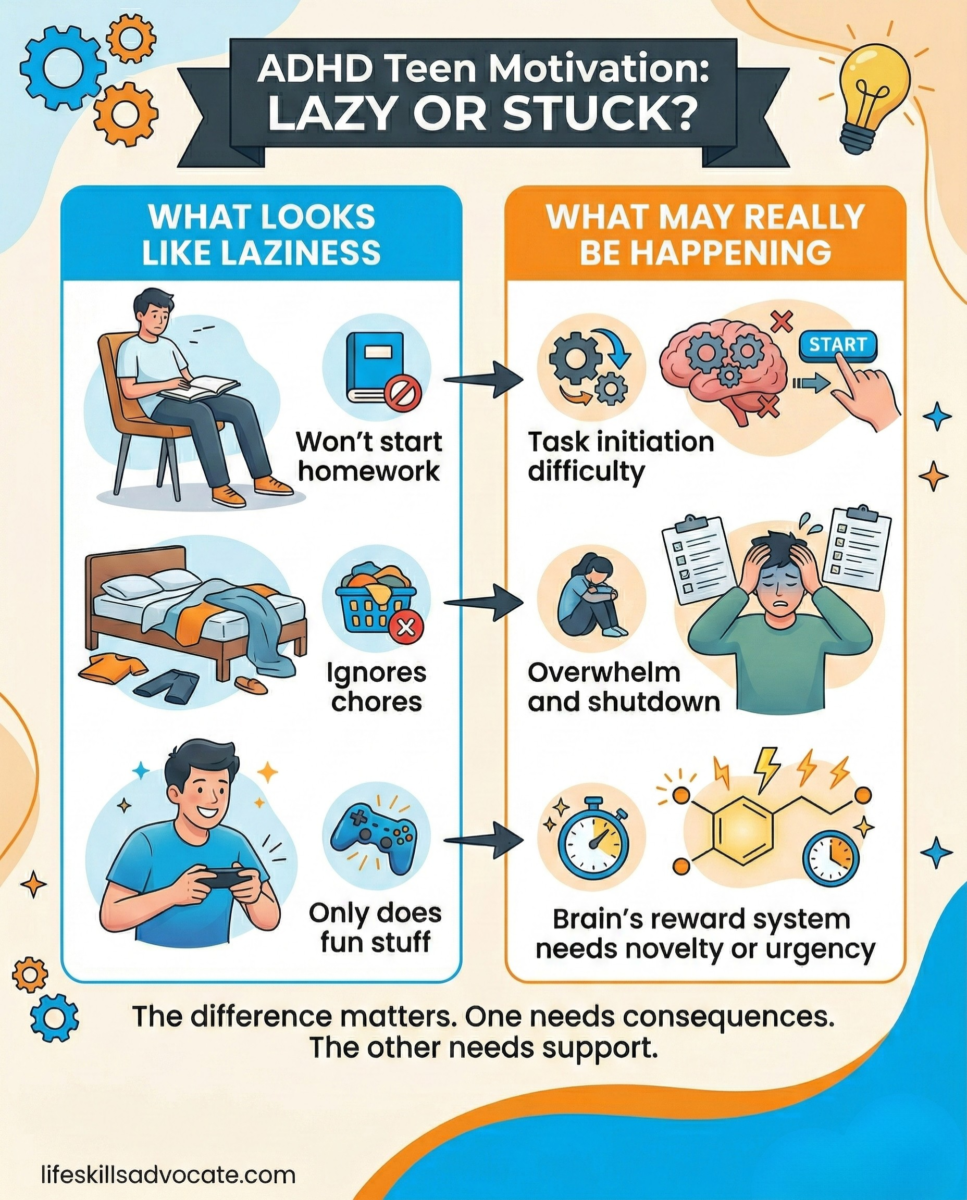 Unmotivated adhd teen? What's really going on and how to help 1 Unmotivated Adhd Teen Lazy Vs Stuck Unmotivated Adhd Teen? What'S Really Going On And How To Help