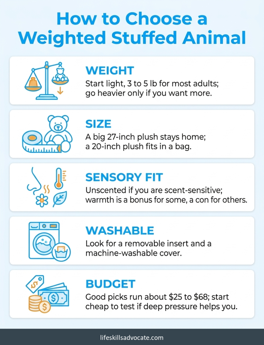 7 best weighted stuffed animals for anxiety, autism, and adhd 1 How To Choose A Weighted Stuffed Animal For Anxiety: A Decision Guide Covering Weight, Size, Sensory Fit, Washability, And Budget.